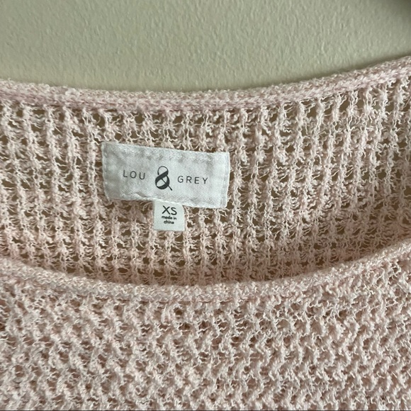 Lou & Grey Light Pink Long Sleeve Knit Sweater Sz XS - Picture 3 of 9